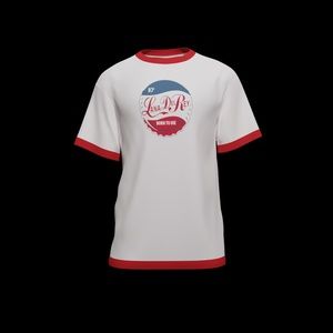 Lana Del Rey Born To Die Bottle Cap Ringer Tee (White/Red)